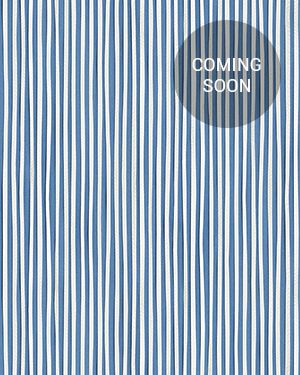 Stripes wallpaper Parisian blue