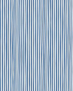 Stripes wallpaper Parisian blue