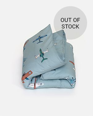 Airplanes duvet cover light blue 140 x 200 cm