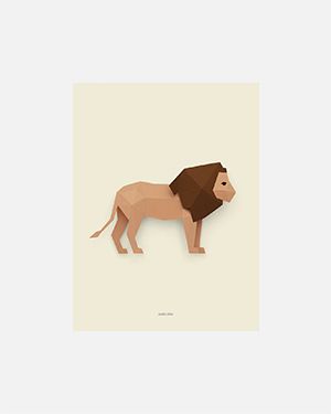 Lion poster 30x40 cm