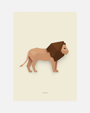 Lion poster 50x70 cm