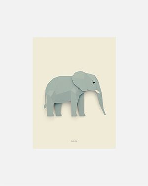 Elephant poster 30x40 cm