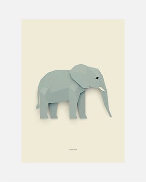 Elephant poster 50x70 cm