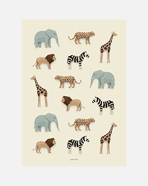 Safari poster 50x70 cm