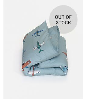 Airplanes duvet cover light blue 140 x 200 cm