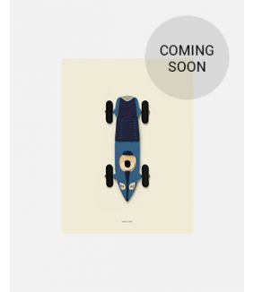 Race car blue poster 30x40 cm