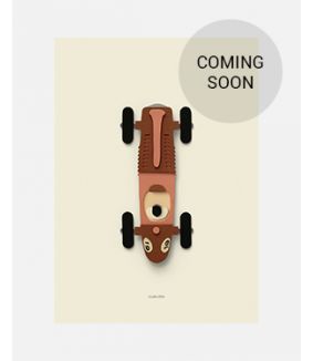 Race car brown poster 50x70 cm